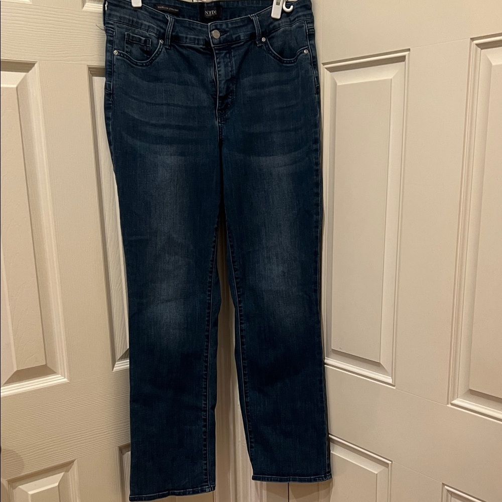 NYDJ Dark Blue Straight Leg Jeans